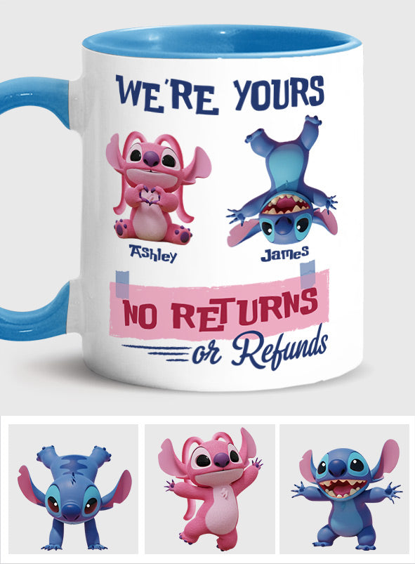 Ohana Kids No Returns Or Refunds - Funny Gift For Dad, Mom, Grandma, Grandpa - Personalized Ohana Accent Mug