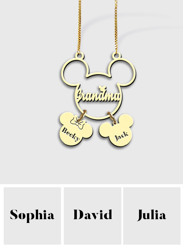 Magical Mom - Personalized Mouse Necklace with Charms