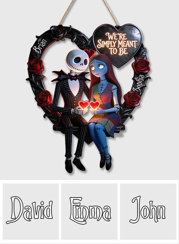 We're Simply Meant To Be - Personalized Nightmare LED Light Acrylic Sign