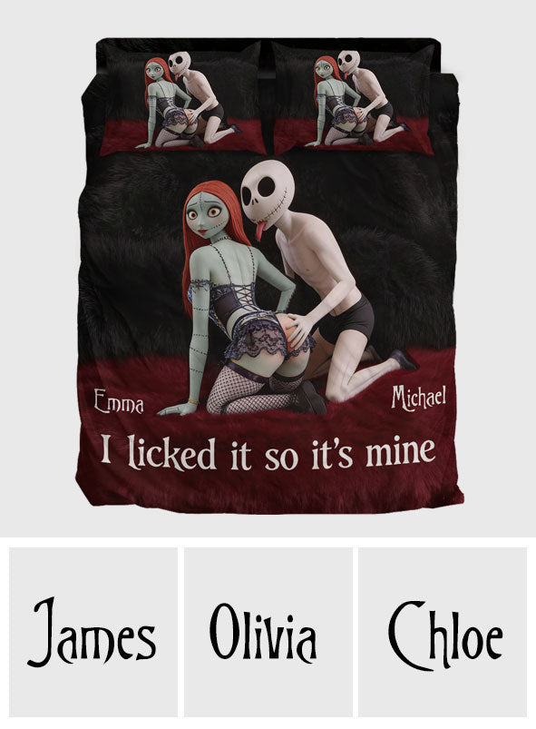 I Licked It So It's Mine - Personalized Nightmare Bedding Set