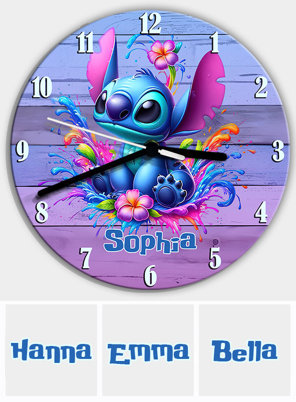 Colorful Ohana - Personalized Ohana Wall Clock