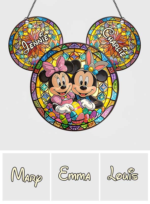 Magic Couple - Personalized Mouse Window Hanging Suncatcher Ornament