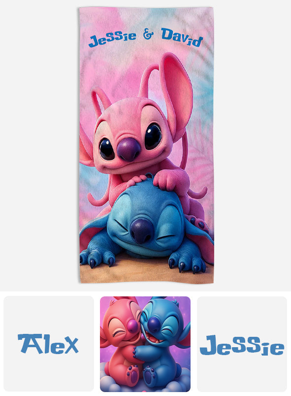 Cute Ohana - Personalized Ohana Quick-dry Beach Towel/ Bath Towel