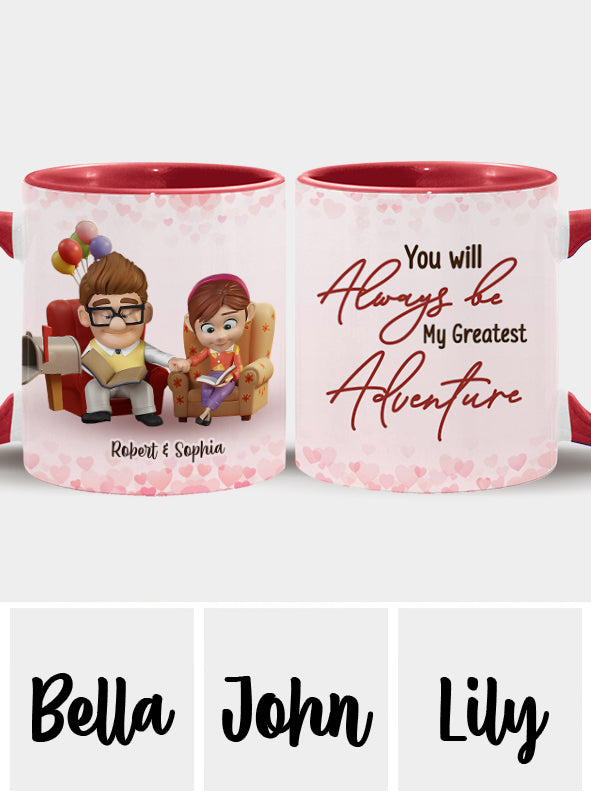 You Are My Greatest Adventure - Personalized Mouse Accent Mug