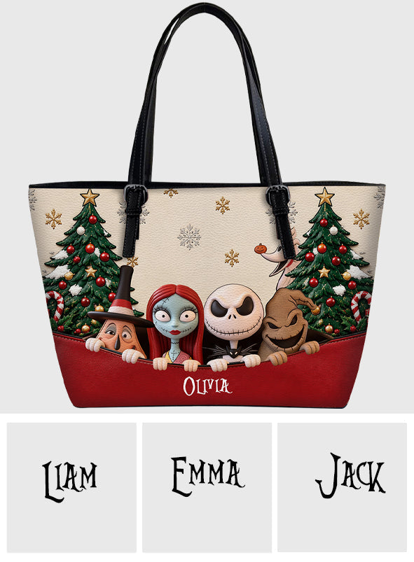 Merry Christmas - Personalized Nightmare Leather Bag