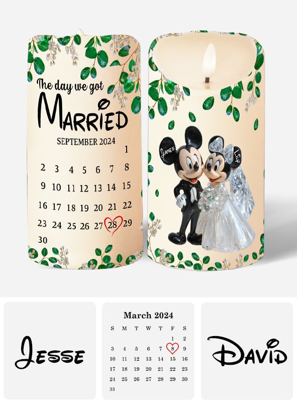 The Day I Met You - Personalized Mouse Flameless Candle