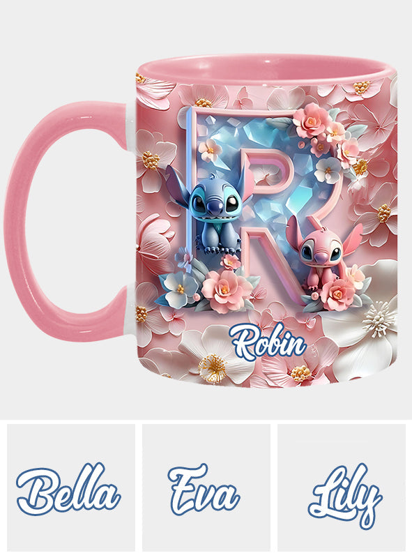 Ohana Letter - Personalized Ohana Accent Mug