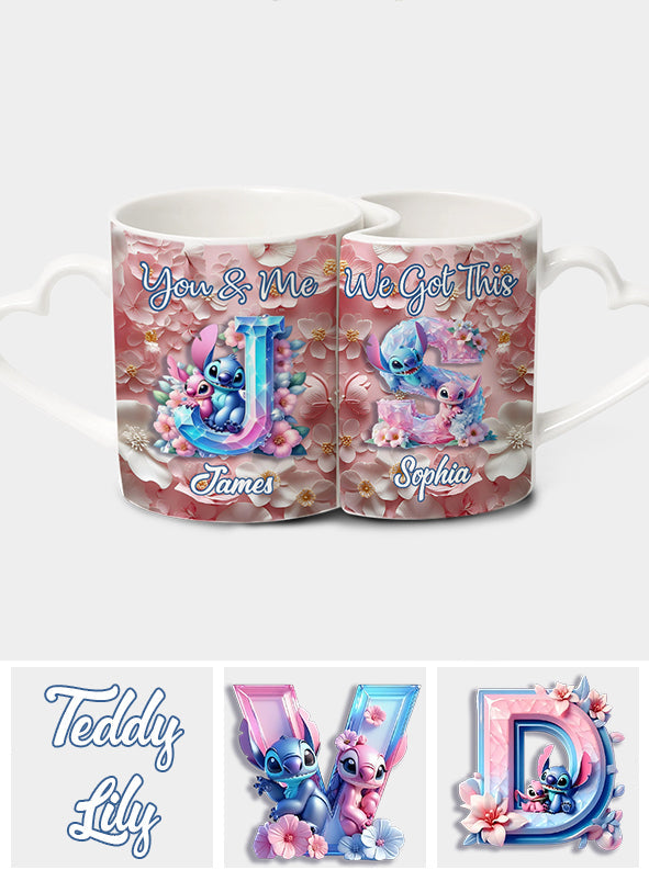 Love Ohana Forever - Personalized Ohana Matching Heart Handle Mug