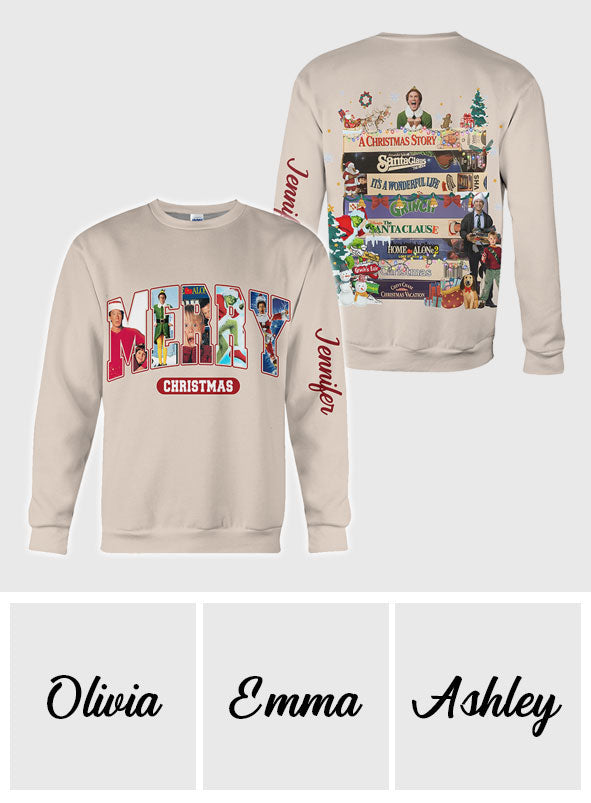 Christmas Movie Watching - Personalized All Over Shirt