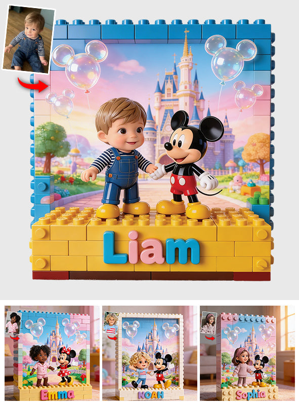 Custom Any Photo - Personalized Mouse One-sided Horizontal Rectangle Building Brick Blocks