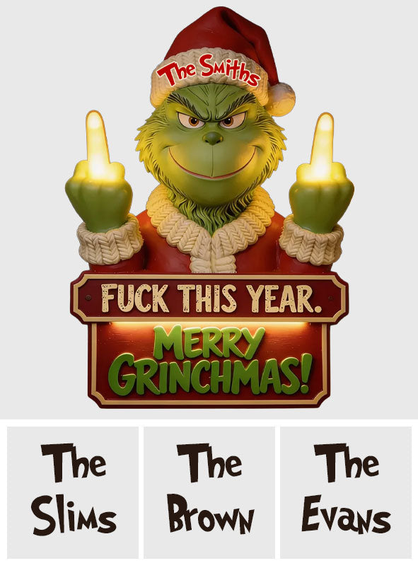 Love This Year - Personalized Stole Christmas LED Light Acrylic Sign