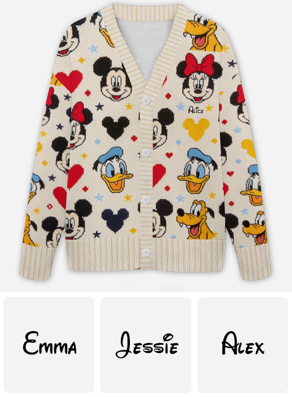 Friends - Personalized Mouse Cardigan Sweater