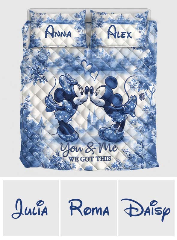 You & Me We Got This - Personalized Mouse Quilt Set