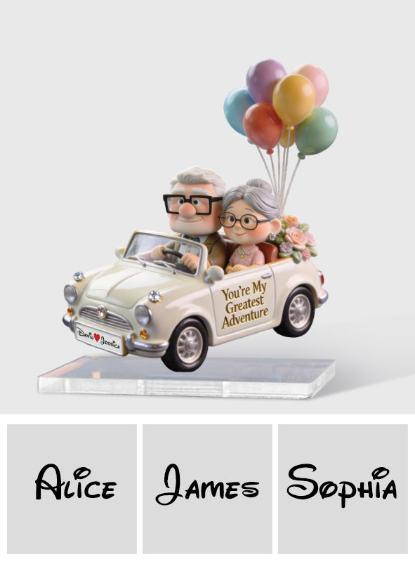 You're Always My Greatest Adventure - Personalized Up Movie Couple Car Dashboard Plaque