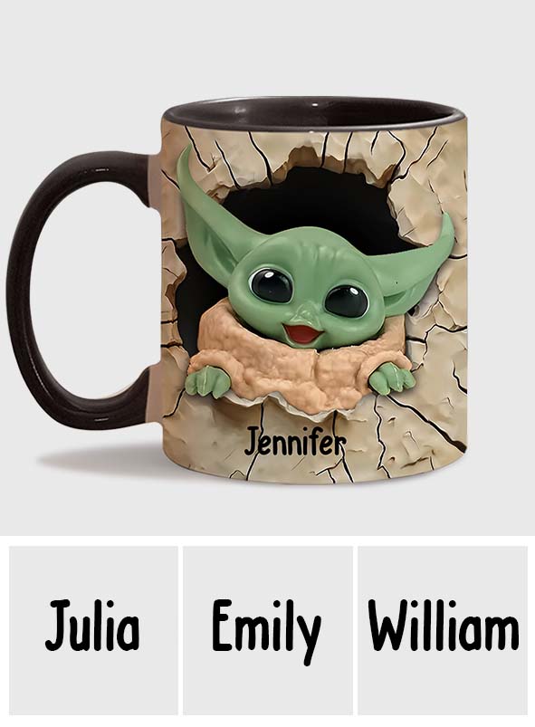 Cute Baby - Personalized The Force Accent Mug