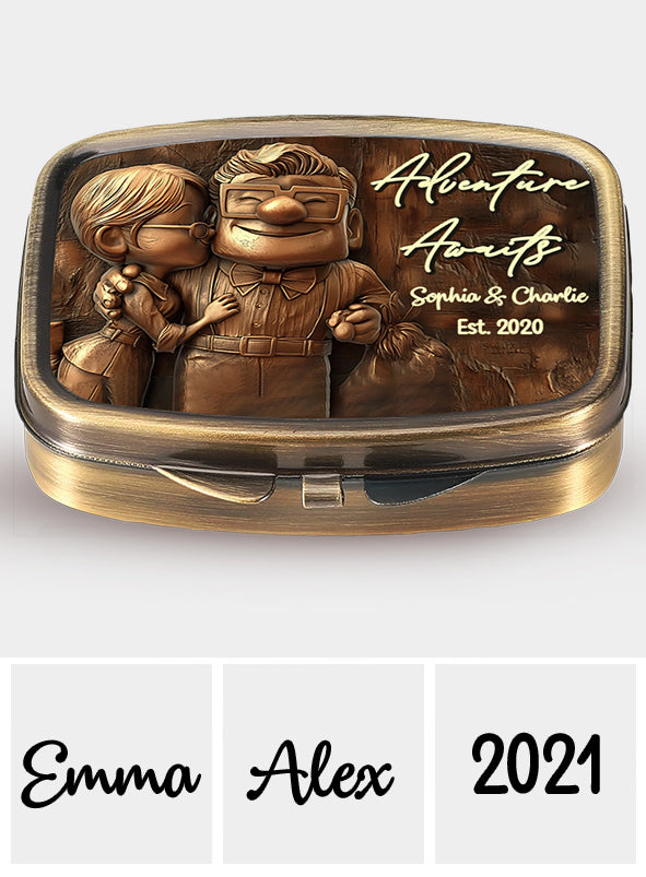 Adventure Awaits - Personalized Mouse Pill Organizer Box