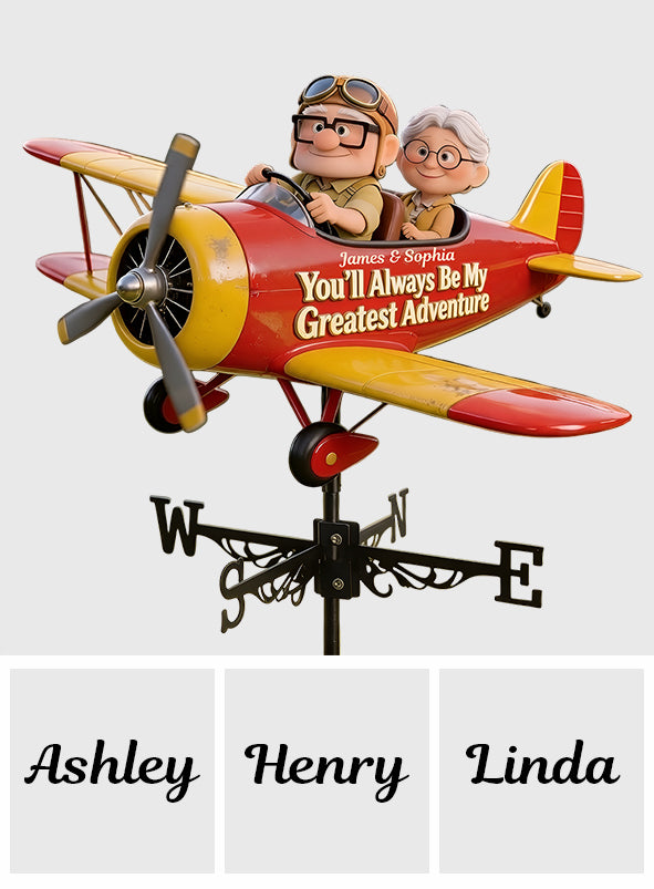 My Greatest Adventure - Personalized Up Movie Couple Weather Vane
