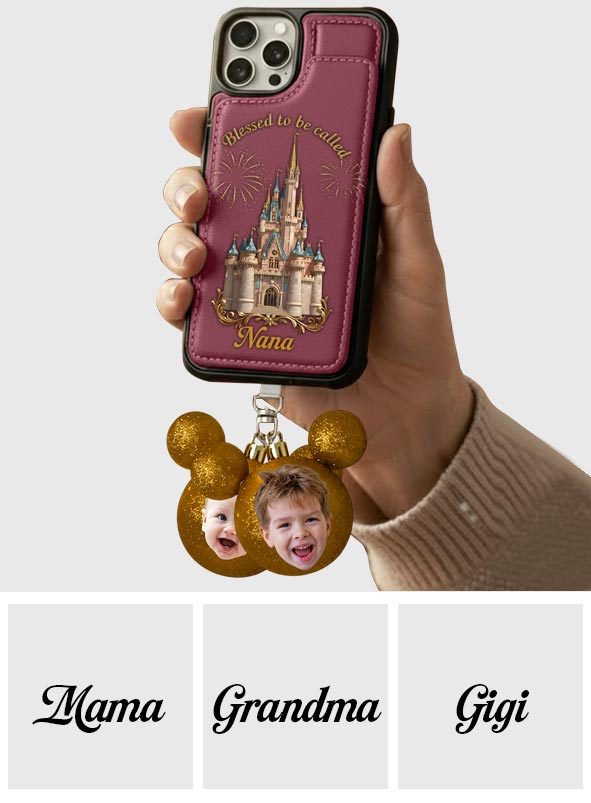 Blessed To Be Called Grandma - Personalized Mouse Phone Wallet With Charms