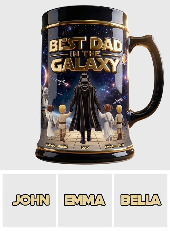 Best Dad In The Galaxy - Personalized The Force Beer Stein