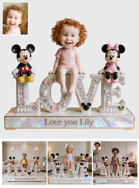 Cartoon Mouse Lovers, Cartoon Mouse Fans Gift - Personalized Kid Custom Shaped Acrylic Plaque
