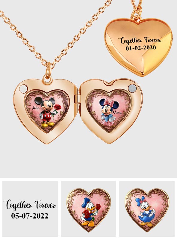 Magical Couple Locket - Personalized Mouse Locket Pendant Necklace