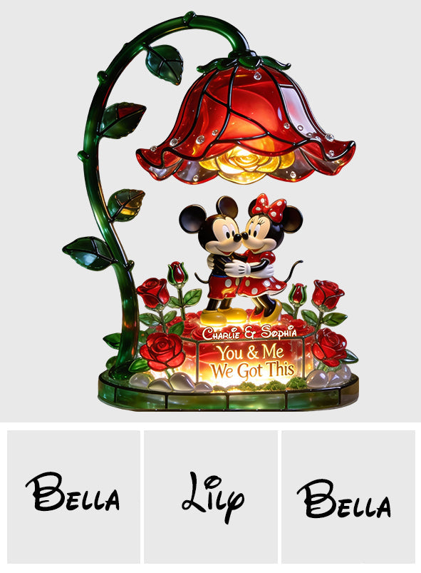 You & Me Magical Mouse Couple - Personalized Mouse Acrylic LED Night Light