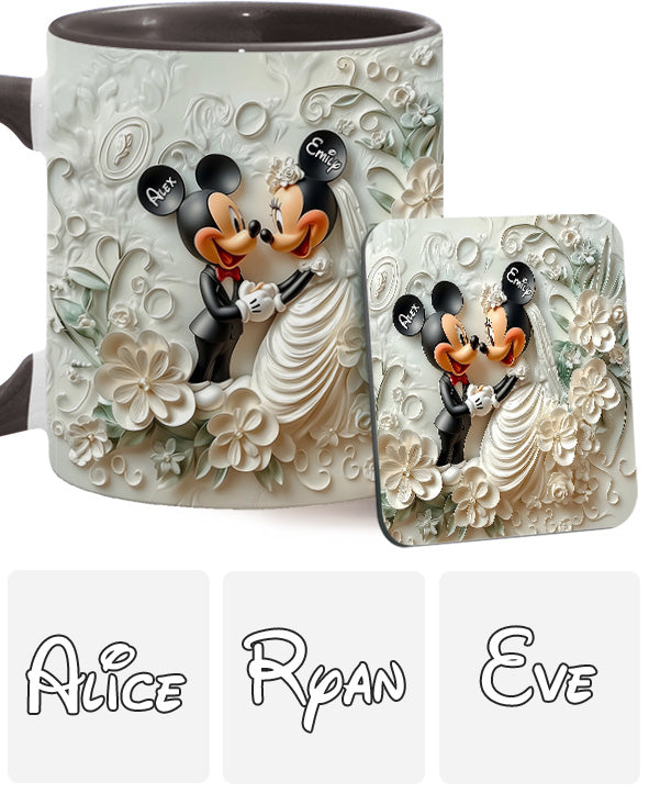 Cute Mouse Married Couple - Personalized Mouse Accent Mug