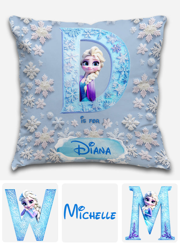 Snowflake Princess - Personalized Throw Pillow