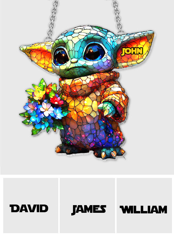 Too Cute I Am - Personalized The Force Window Hanging Suncatcher Ornament