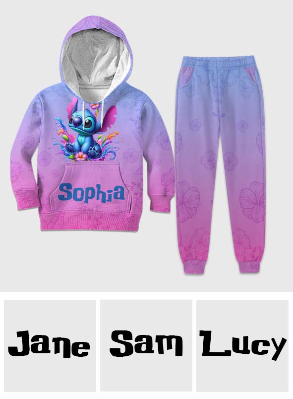 Blue Ohana - Personalized Ohana Kid Hoodie & Kid Jogger Sweatpants