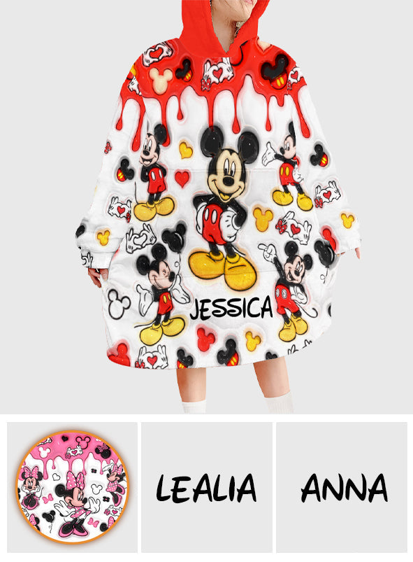 Magic World - Personalized Mouse Blanket Hoodie