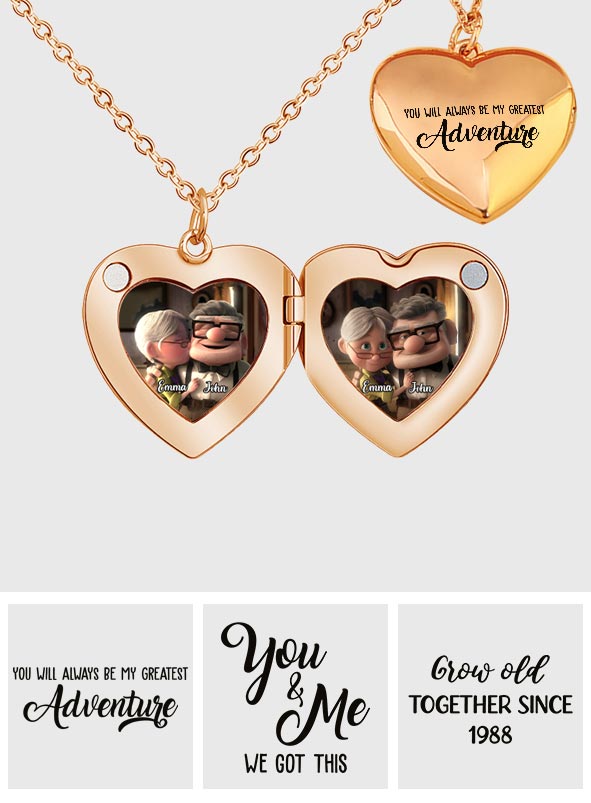 Carl and Elli - Personalized Mouse Locket Pendant Necklace