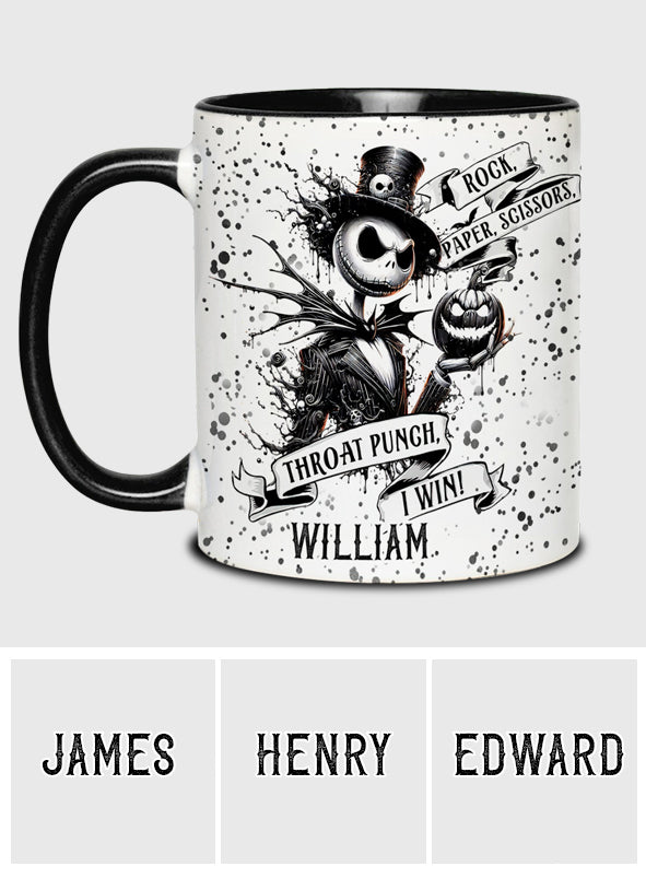 Throat Punch I Win - Personalized Nightmare Accent Mug