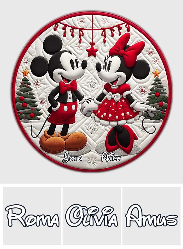 Magical Christmas - Personalized Mouse Round Rug