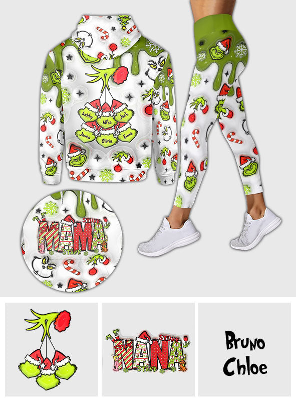Mama Grinch - Personalized Mother Hoodie and Leggings