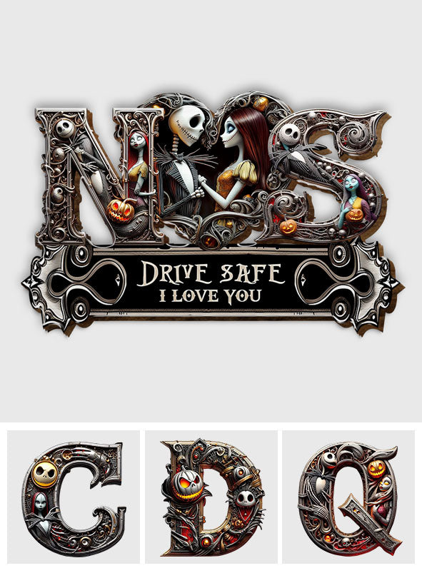 Drive Safe! I Love You! - Personalized Nightmare Shaped Car Visor Clip