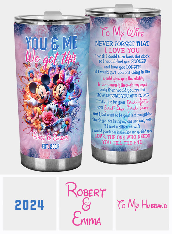 To My Wife Husband Boyfriend Girlfriend - Personalized Mouse Tumbler