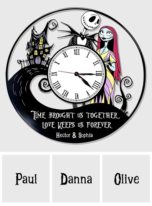 Time Flies - Personalized Nightmare LED Light Wall Clock