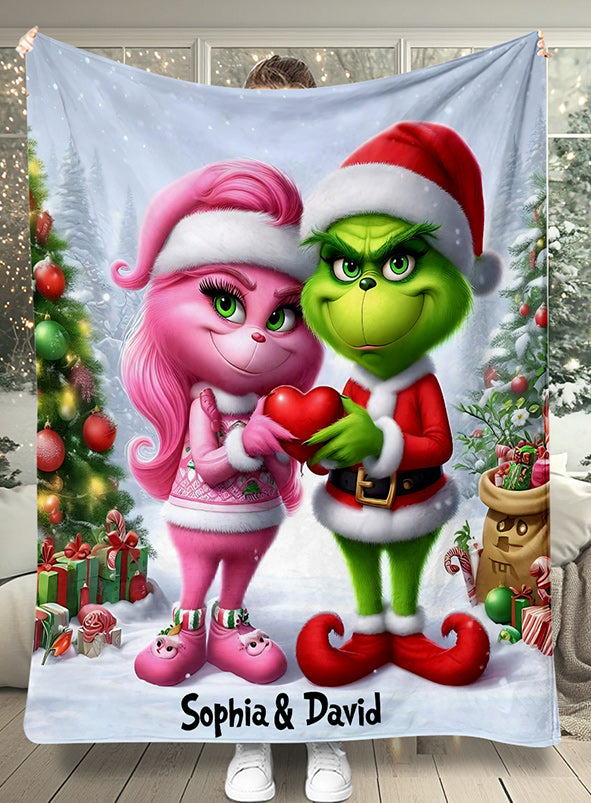 Merry Grinchmas - Personalized Stole Christmas Blanket