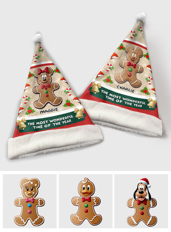 The Most Wonderful Time Of The Year - Personalized Mouse Santa Claus Hat