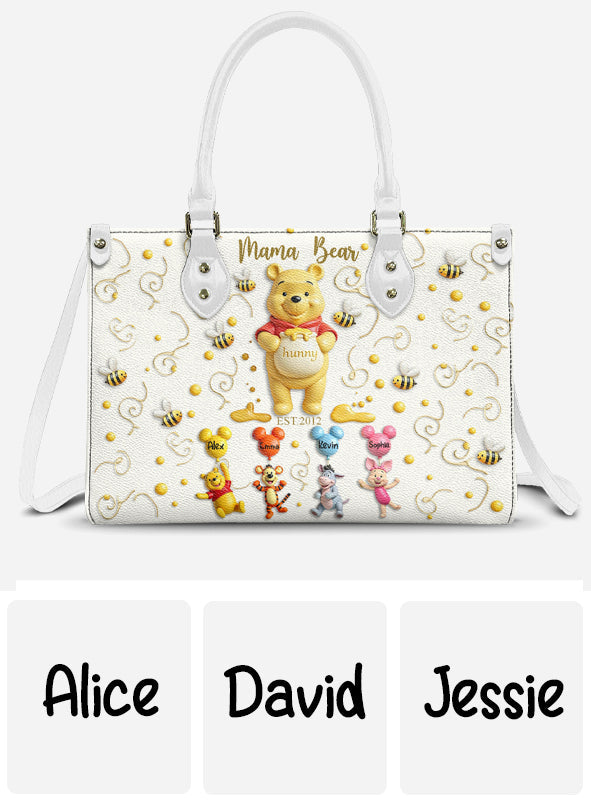 Mama Bear - Personalized Mouse Leather Handbag