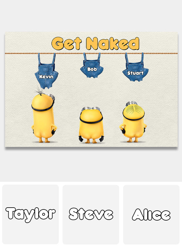 Get Naked - Personalized Doormat