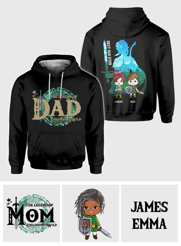 The Legend Of Dad/ Mom/ Nana... - Personalized The Hero's Legend All Over Shirt
