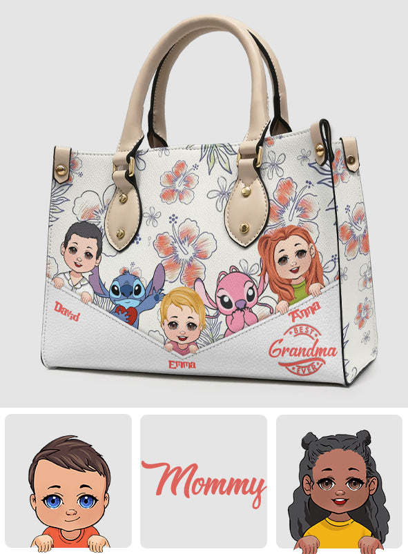 Best Grandma/ Nana/ Mimi... Ever - Personalized Ohana Leather Handbag