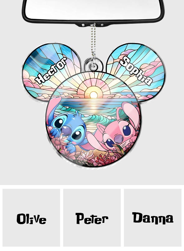 Beautiful Ohana - Personalized Ohana Custom Shaped Car Ornament