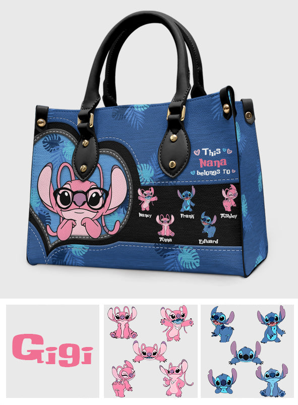 This Grandma Belongs To Custom Any Title - Personalized Ohana Leather Handbag