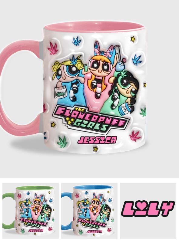 The Flower Puff Girl - Personalized Weed Accent Mug
