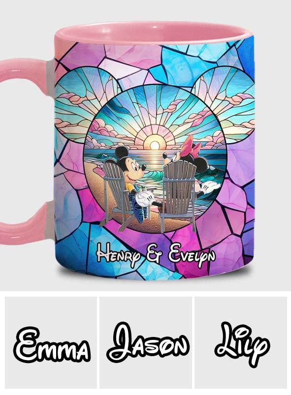 Sunrise On The Beach Build The Life We Love - Personalized Mouse Accent Mug