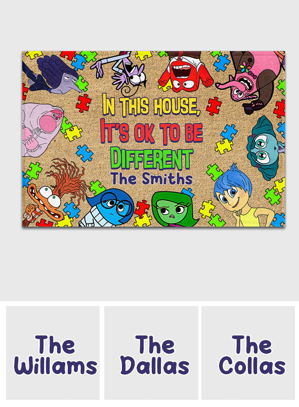 It's Ok To Be Different - Personalized Doormat