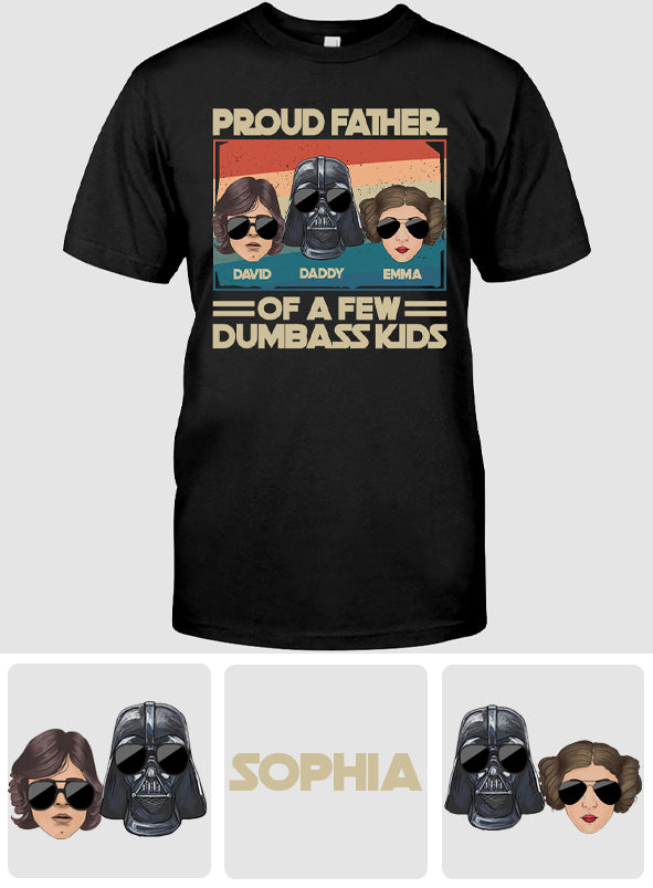 Proud Father Of A Few Kids - Personalized The Force T-shirt And Hoodie
